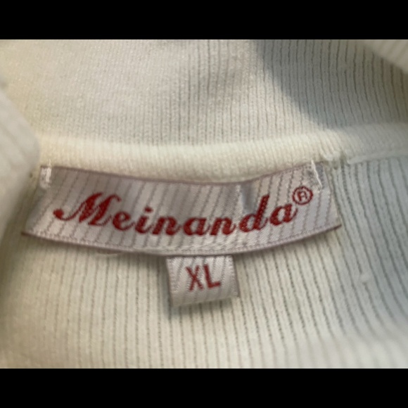 VINTAGE CASHMERE  WHITE SWEATER, Cashmere and wool blend, Meinanda, S.XL - Picture 5 of 9